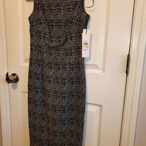 Dress black and white with scattered sequins